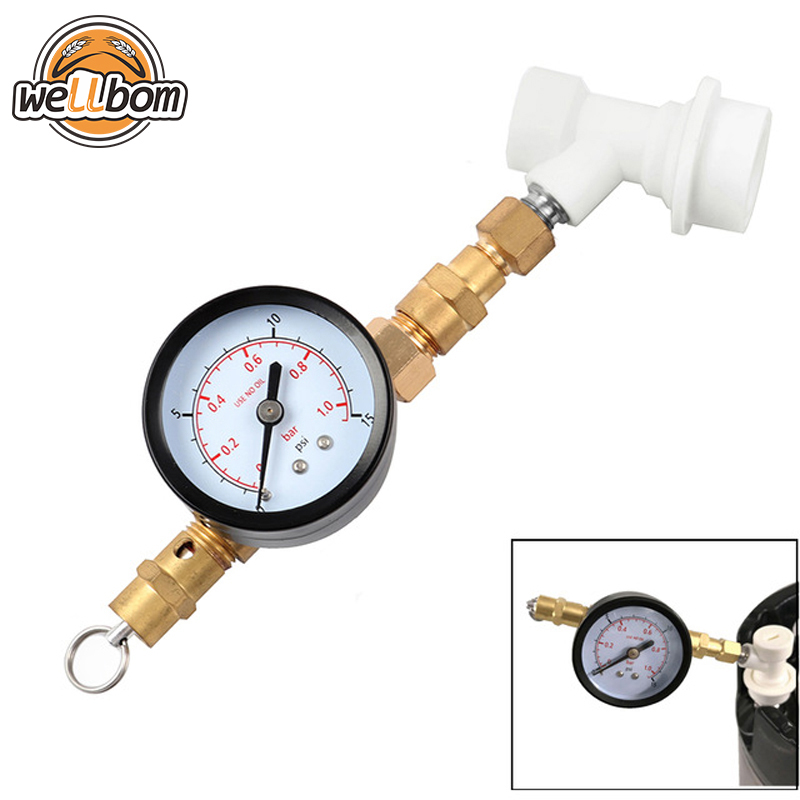 Homebrew Adjustable Pressure Valve w/Gauge With Thread Gas Ball Lock , Kegging equipment for beer brew,New Products : wellbom.com